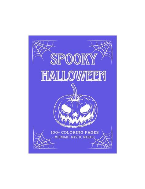 Spooky Halloween 100 Coloring Pages Digital Download Etsy