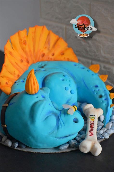 Sleeping Spinosaurus Birthday Cake In Dinosaur Birthday Cakes