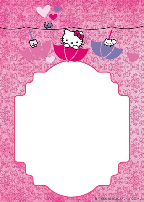 Free Printable Lovely Hello Kitty Birthday Invitation Templates Download Hundreds Free