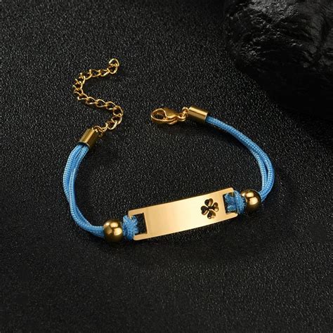 Personalizado Láser Grabado Nombres Pulsera Niños Para Niño Niña