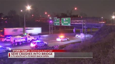 Ohio Interstate Reopens After Semi Truck Crashes Into Bridge Nbc4 Wcmh Tv