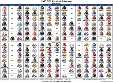 2023 SEC Football Schedule - SEC12.com - SEC Football