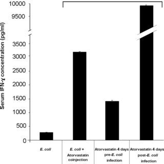 Serum Ifn Levels In Mice Infected With E Coli And Treated With