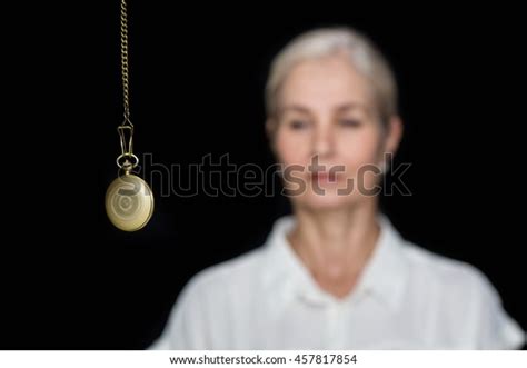 Woman Being Hypnotized Pendulum Against Black Stock Photo 457817854 | Shutterstock