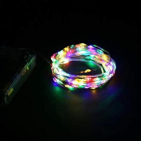 2M 20 LEDs Button Battery Operated LED Copper Wire String Fairy Lights