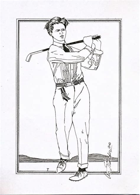 Golfer 1915 By Ira Shander