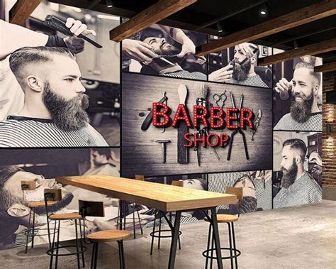 Barber Shop Wall Painting (#2984857) - HD Wallpaper & Backgrounds Download