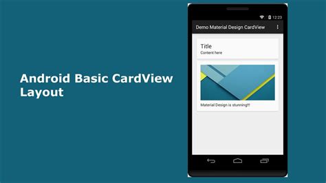 Android Basic Cardview Layout Youtube