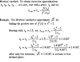 Mathwords Newtons Method