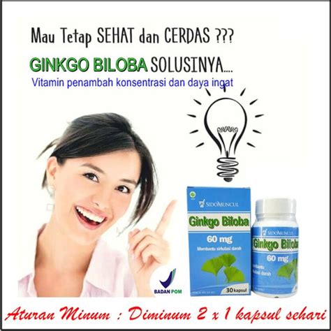 Promo Vitamin Penambah Konsentrasi Dan Daya Ingat Sidomuncul Ginkgo