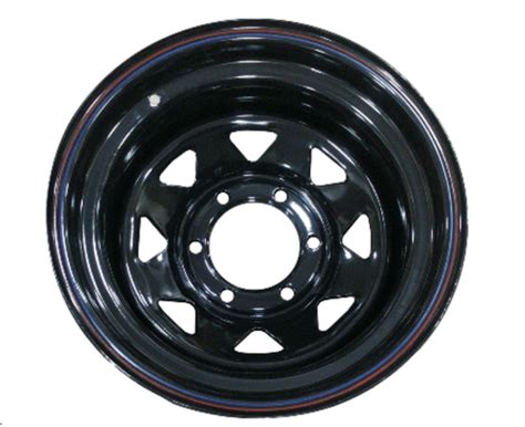 JTI Offroad Black Steel Wheels For Pajero Set Of 5 Size 15x8 6x139