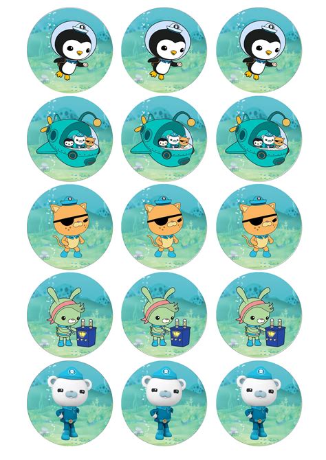 Octonauts Edible Cupcake Toppers Itty Bitty Cake Toppers