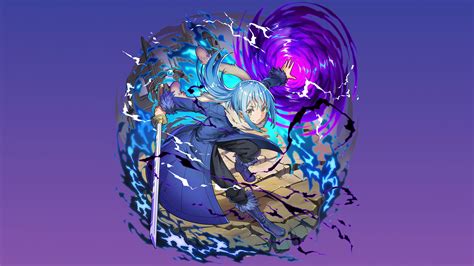 Rimuru Tempest Tensei Shitara Slime Purple Background 4K HD Rimuru Tempest Wallpapers | HD ...