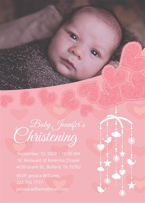 Free Baptism Card Templates Editable And Printable