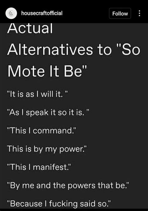 So mote it be alternative Chants, Wicca, Powers, Alternative, Magic ...