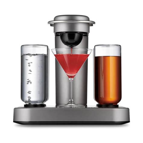 Bartesian 55300 Countertop Premium Cocktail Maker W 5 Glass Bottles Gray