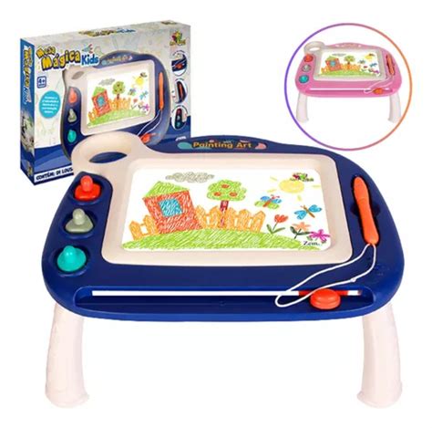 Mesa interactiva Lousa Magica tableta educativa para niños color azul