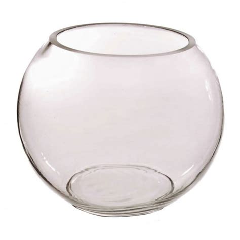 Clear Glass Fish Bowl Vase 20cm 1