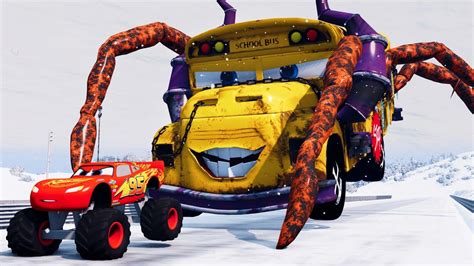 Epic Escape From Lightning Mcqueen Eater Giant Spider Eater