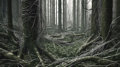 Premium Photo Enigmatic Dark Forest A Mysterious And Eerie Landscape