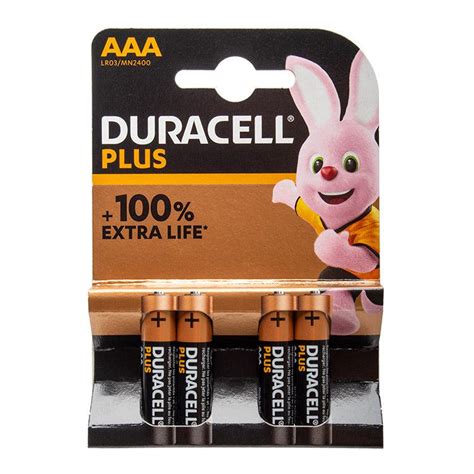 Duracell Plus Aaa Alkaline Batteries 4 Pack Torch Direct Limited