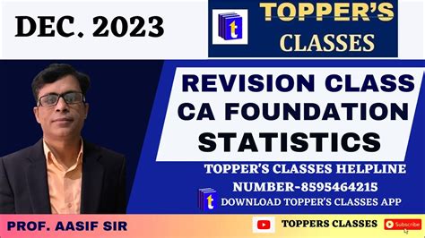 CA FOUNDATION MATHS REVISION OF STATS CORRELATION 08 12 2023