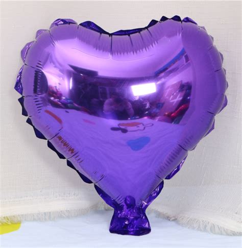 25cm Purple Foil Heart Balloon