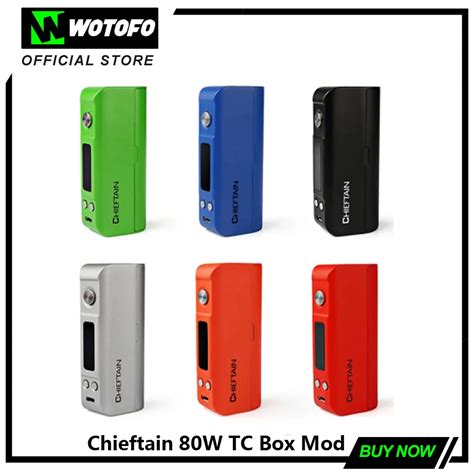 Original Wotofo Chieftain W Tc Box Mod Aluminium Alloy