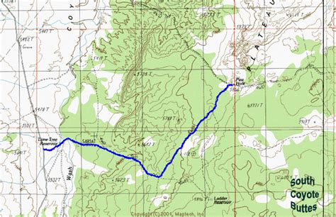 Cow Paw Map: Coyote Buttes Wilderness Area