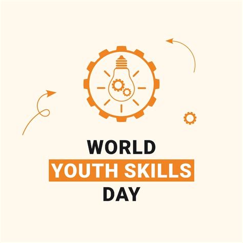 Premium Vector World Youth Skills Day Illustration