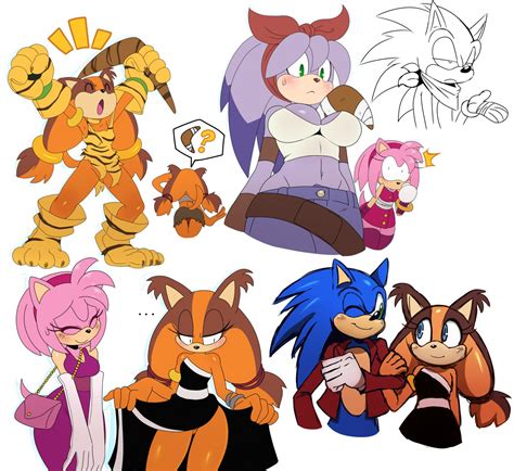 Rule 34 1boy 3girls Amy Rose Female Male Sonic Series Sonic Boom Sonic The Hedgehog Sssonic2