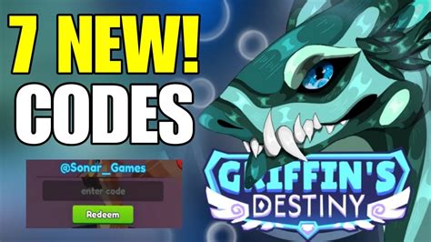 New All Working Codes For Griffin S Destiny In Roblox Griffin S