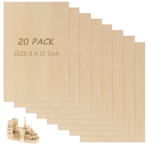 Abuff Pack Basswood Sheets X Inch Thin Craft Plywood Wood