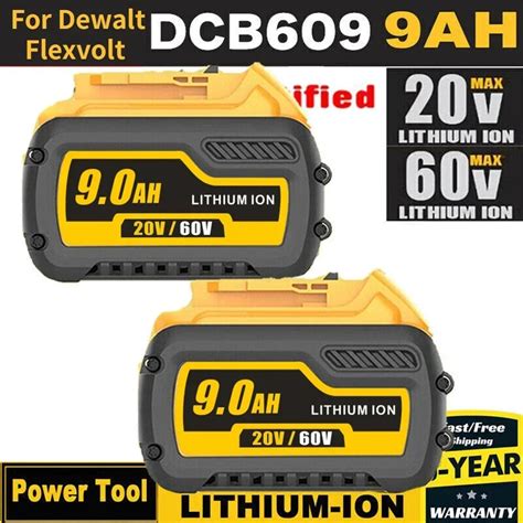 Original For DEWALT Battery 20V For Flexvolt 20V 60V MAX Replacement Li