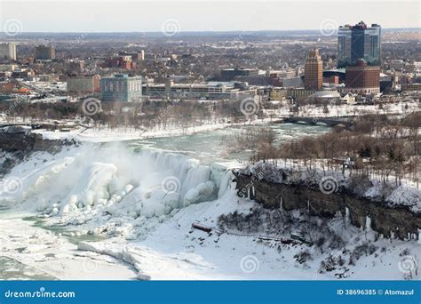 City of Niagara Falls New York Winter Editorial Image - Image of park ...