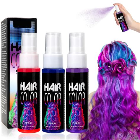 Ganbaro 3 Colors Temporary Hair Colour Spray For Kids Colour Hair