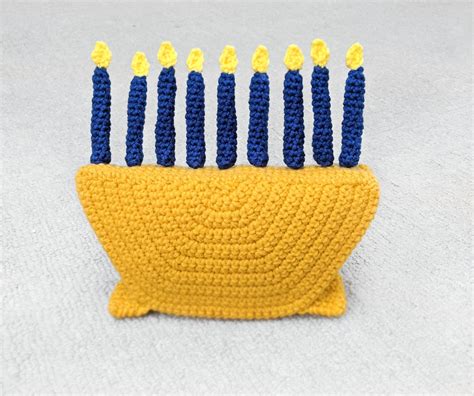 Hanukkah Menorah Crochet Digital Pattern Hanukkah Toy Etsy