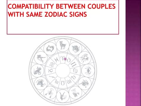 PPT Compatibility Between Couples With Same Zodiac Signs PowerPoint