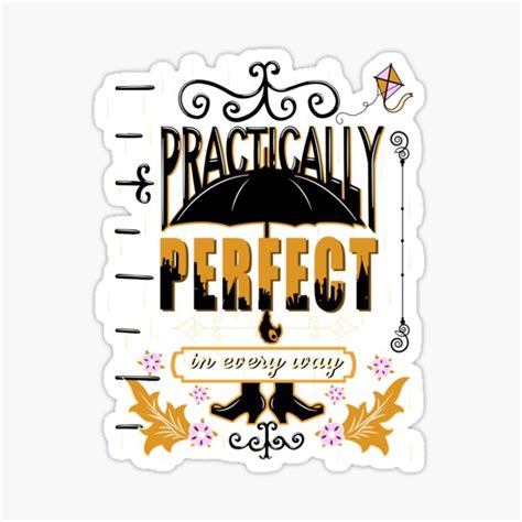 Practically Perfect In Every Way Sticker By Parkadventure Redbubble