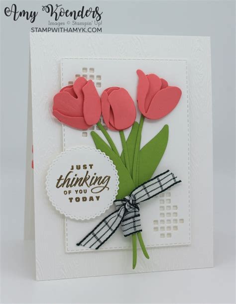 Stampin Up Flowering Tulips 3D Tulips Card With Video Tutorial