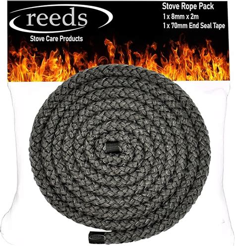 Reeds Mm Black Stove Rope Metre Length Heat Resistant Stove Rope