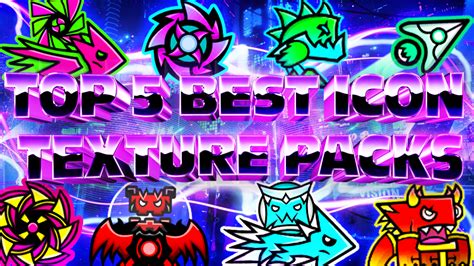 TOP 5 BEST EPIC ICON TEXTURE PACKS FOR GEOMETRY DASH 2.11 [#27 ...