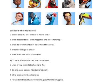 Movie Worksheet Rio