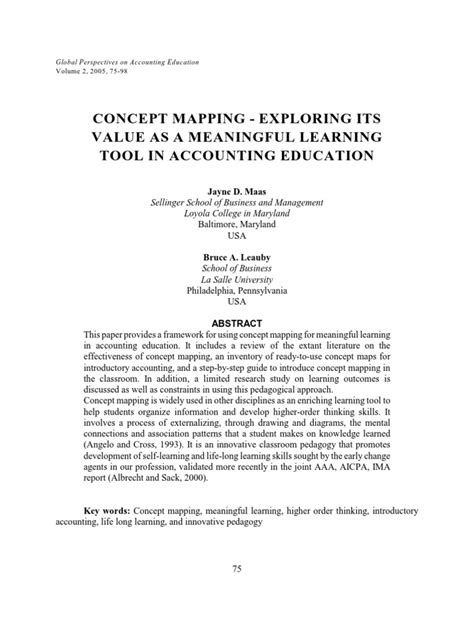 concept mapping  statistical hypothesis testing