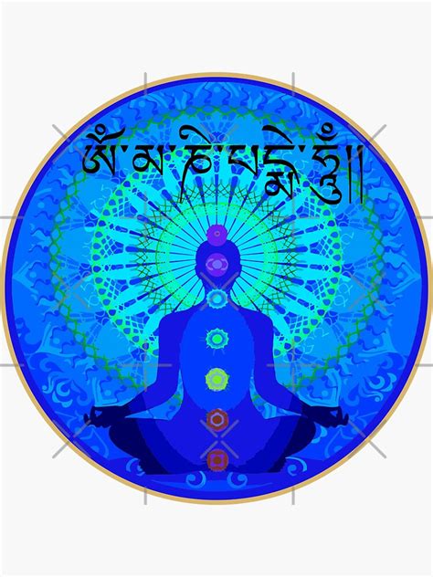 Om Mani Padme Hum Sticker For Sale By Art Praveenrai Redbubble