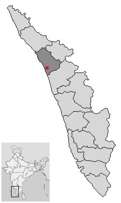 Map outline, Kozhikode, Kerala