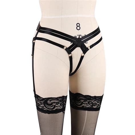 Elastic Underwear Cage Leg Garter Belt Hollow Suspender Strap P0166