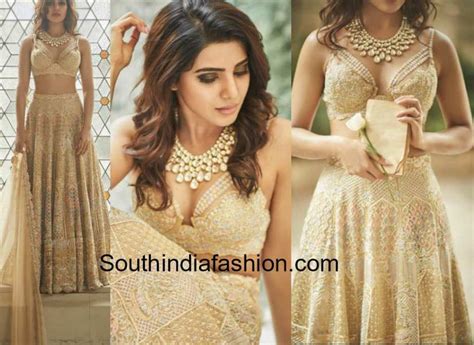 A First Glimpse Of Samantha Prabhus Wedding Lehenga South India Fashion