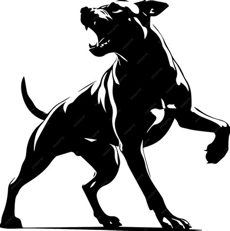 Premium Vector Dog Sitting Pose Vector Silhouette Illustration Black