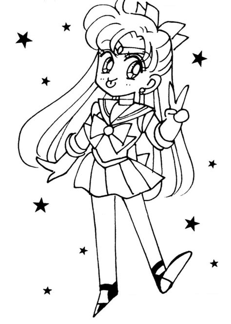 Sailor Venus Sailor Moon Coloring Pages Sailor Moon Art Sailor Moon